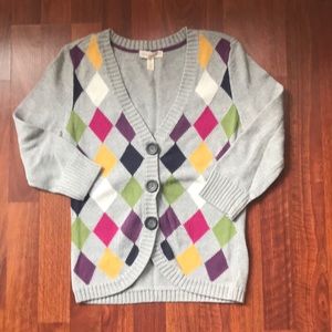 Aeropostale Argyle Cardigan